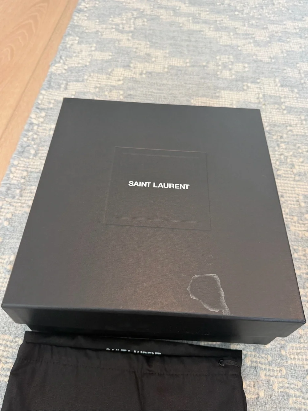 YSL Bianca Black Knotted Platform Sandals